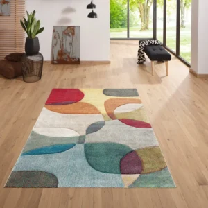 Covor Liva viu colorat cu model 3D modern, 200x290 cm