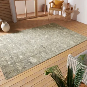 Covor Luxor cu fire scurte crem, de interior si exterior 230x340 cm