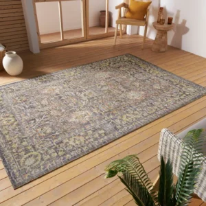 Covor Luxor cu fire scurte de interior si exterior gri 230x340 cm