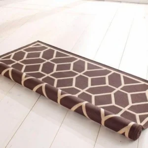 Covor Manila cu tesatura plata maro, model geometric 120x180 cm