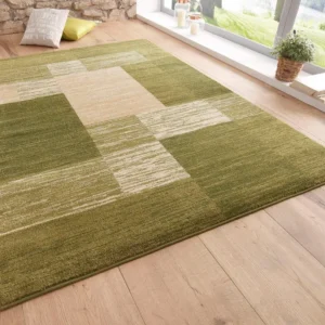 Covor Melvin cu model geometric verde foarte moale 160x230 cm