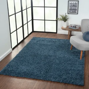 Covor MyShaggy foarte moale si pufos albastru închis 60x90 cm