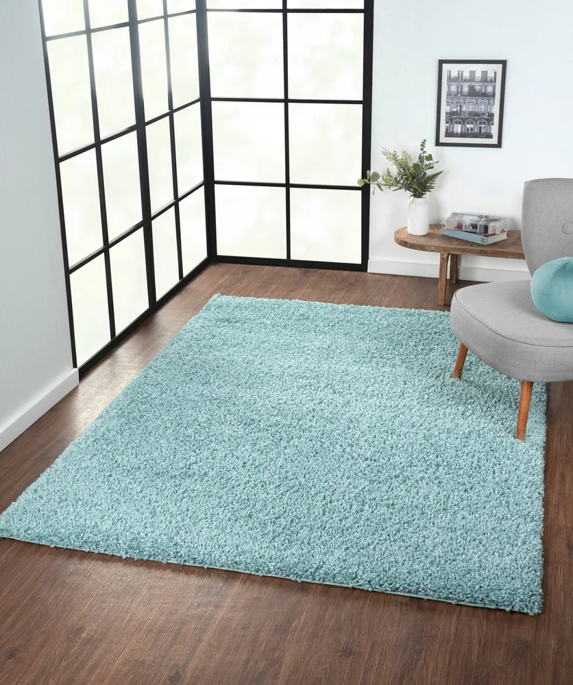 Covor MyShaggy foarte moale si pufos albastru 160x230 cm