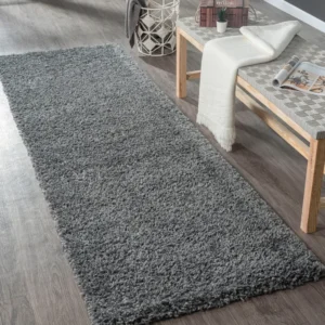 Covor MyShaggy foarte moale si pufos gri 80x250 cm