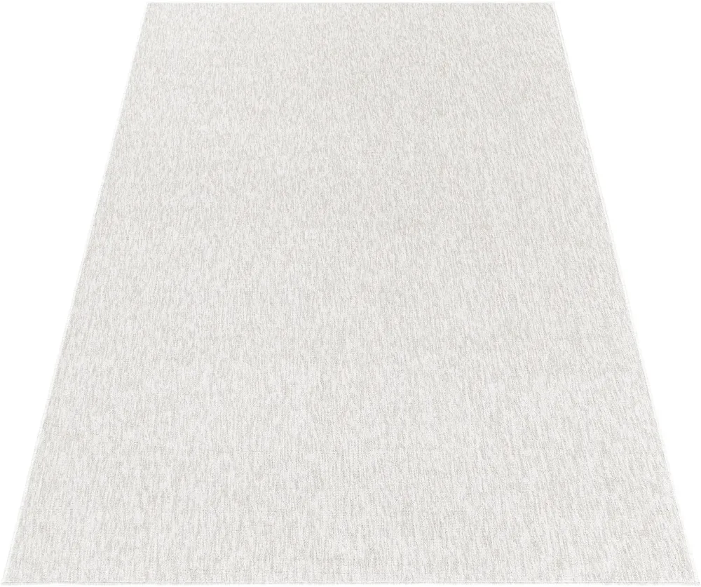 Covor Nizza cu fire scurte crem, model cu noduri 140x200 cm