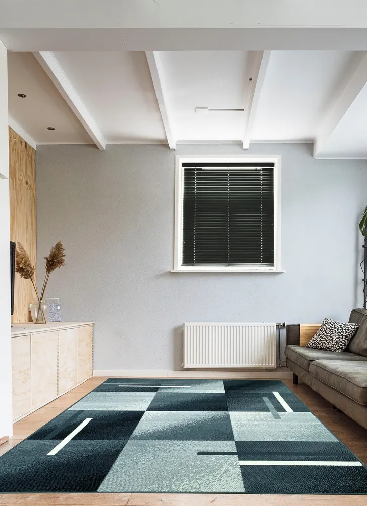 Covor »Nolan« cu design geometric modern, gri, 80x150 cm