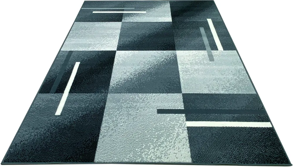 Covor »Nolan« cu design geometric modern, gri, 80x150 cm