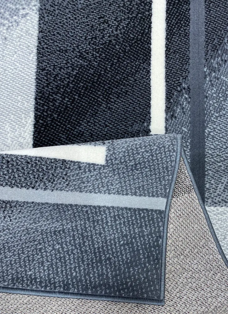 Covor »Nolan« cu design geometric modern, gri, 80x150 cm