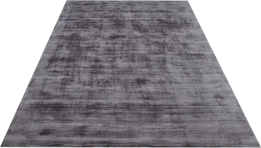 Covor Nuria din viscoză cu aspect de mătase, gri inchis, 160x230 cm