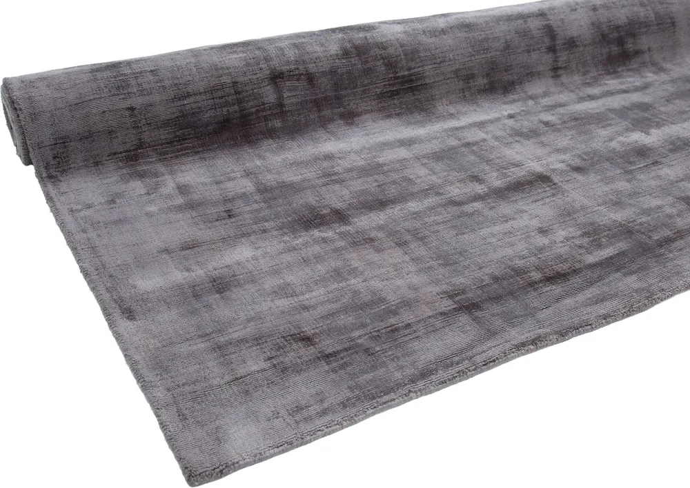 Covor Nuria din viscoză cu aspect de mătase, gri inchis, 160x230 cm