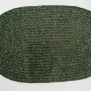 Covor oval verde 50x80 cm