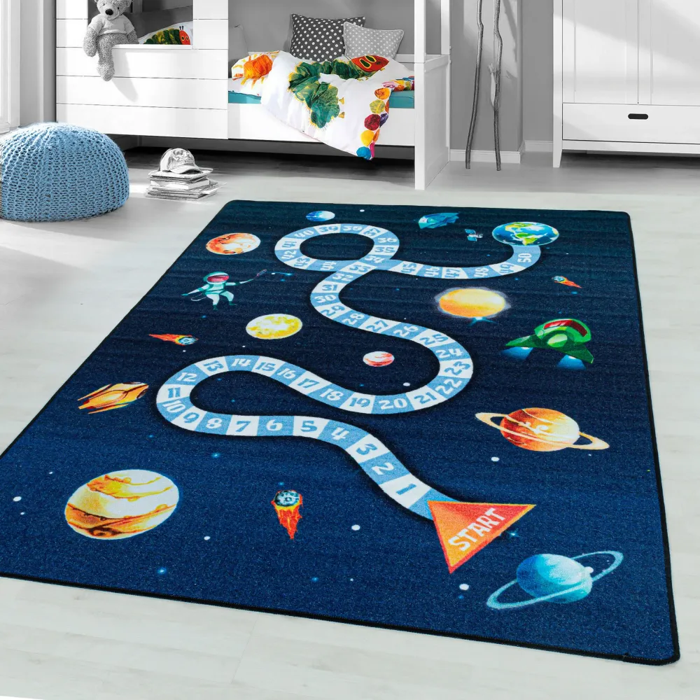 Covor pentru copii PLAY Univers albastru 80x120 cm