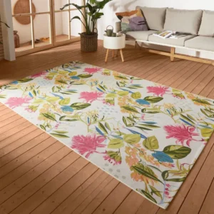 Covor pentru interior si exterior ”Flowers and Leaves” 160x235 cm