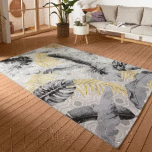 Covor pentru interior si exterior ”Golden Leaves” 80x165 cm