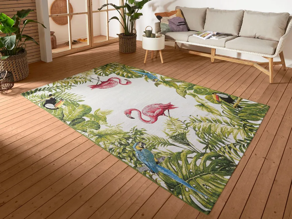 Covor pentru interior si exterior ”Tropical Birds” 80x165 cm