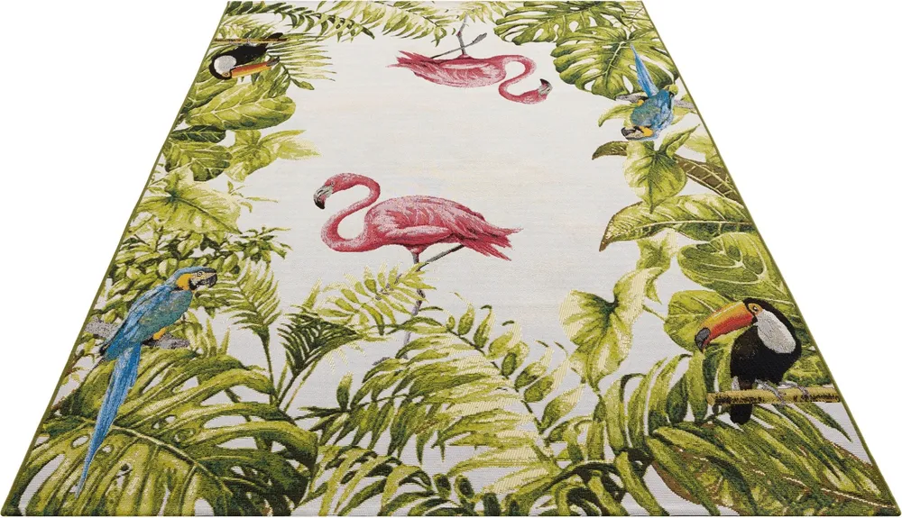 Covor pentru interior si exterior ”Tropical Birds” 80x165 cm