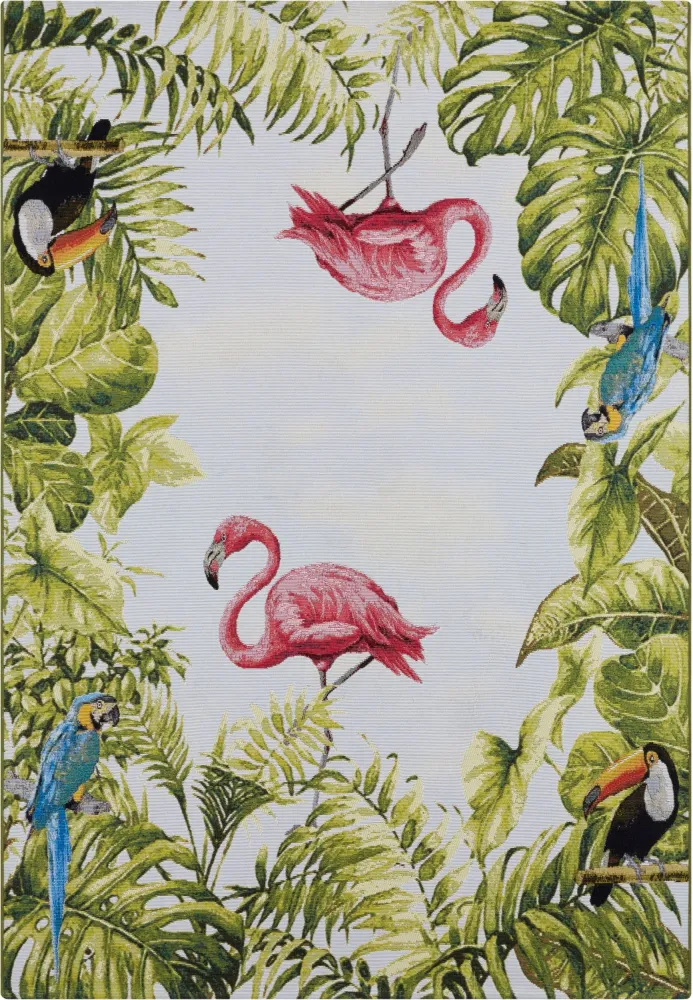 Covor pentru interior si exterior ”Tropical Birds” 80x165 cm