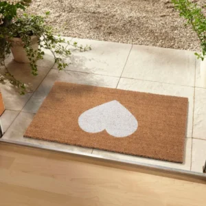Covor preș de intrare din fibra de cocos Inimă 75x45 cm