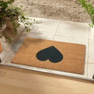 Covor preș de intrare din fibra de cocos Inimă 75x45 cm