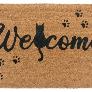Covor preș de intrare din fibra de cocos Welcome 75x45 cm