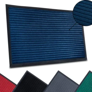 Covor Preș de intrare Striped cu efect 3d albastru, 60x90 cm