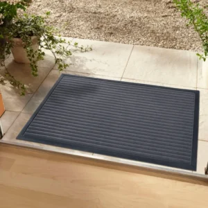 Covor Preș de intrare Striped cu efect 3d gri, 60x90 cm