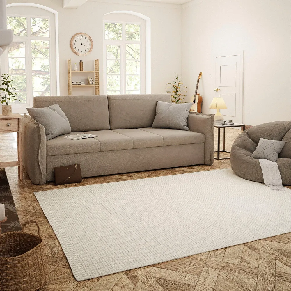 Covor reversibil din lână Wolltraum tesut manual 60x90 cm
