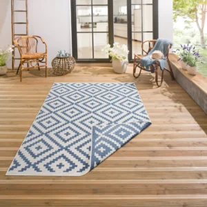 Covor Ronda potrivit si pentru exterior, albastru 280x380 cm