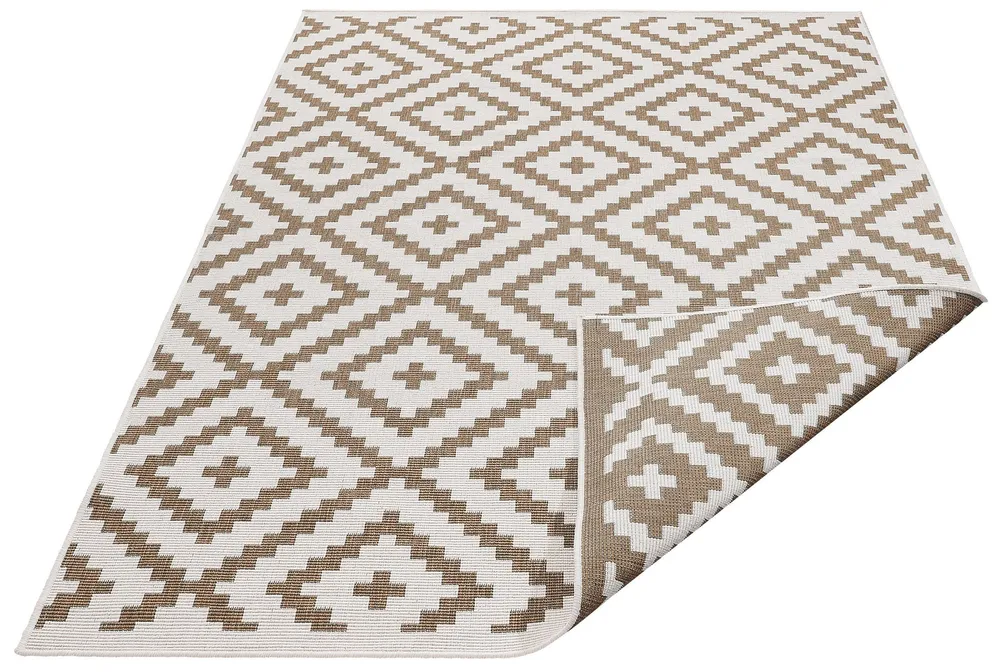 Covor Ronda reversibil potrivit si pentru exterior, bej 80x150 cm