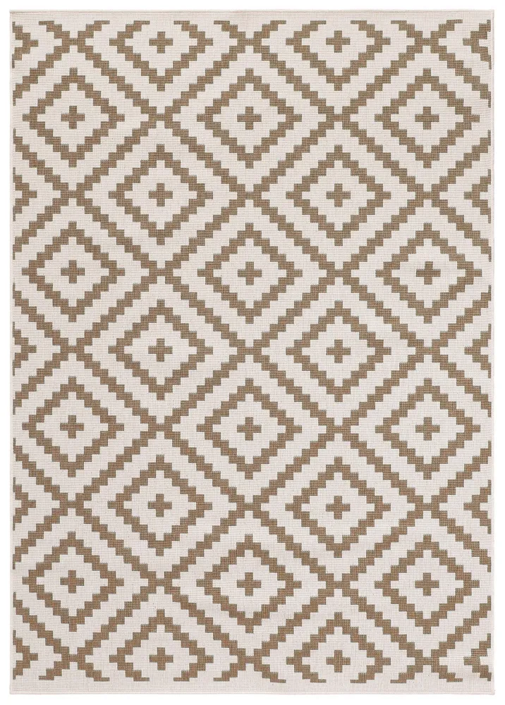 Covor Ronda reversibil potrivit si pentru exterior, bej 80x150 cm