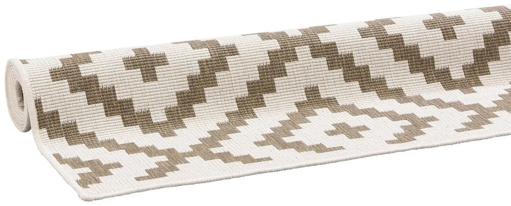 Covor Ronda reversibil potrivit si pentru exterior, bej 80x150 cm