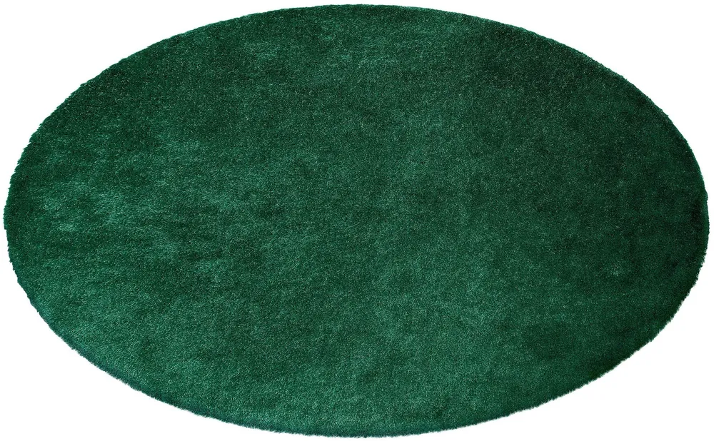 Covor rotund Dana foarte moale si pufos, verde intens 190 cm