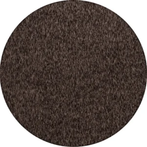 Covor rotund Nizza cu fire scurte maro, model cu noduri 160 cm