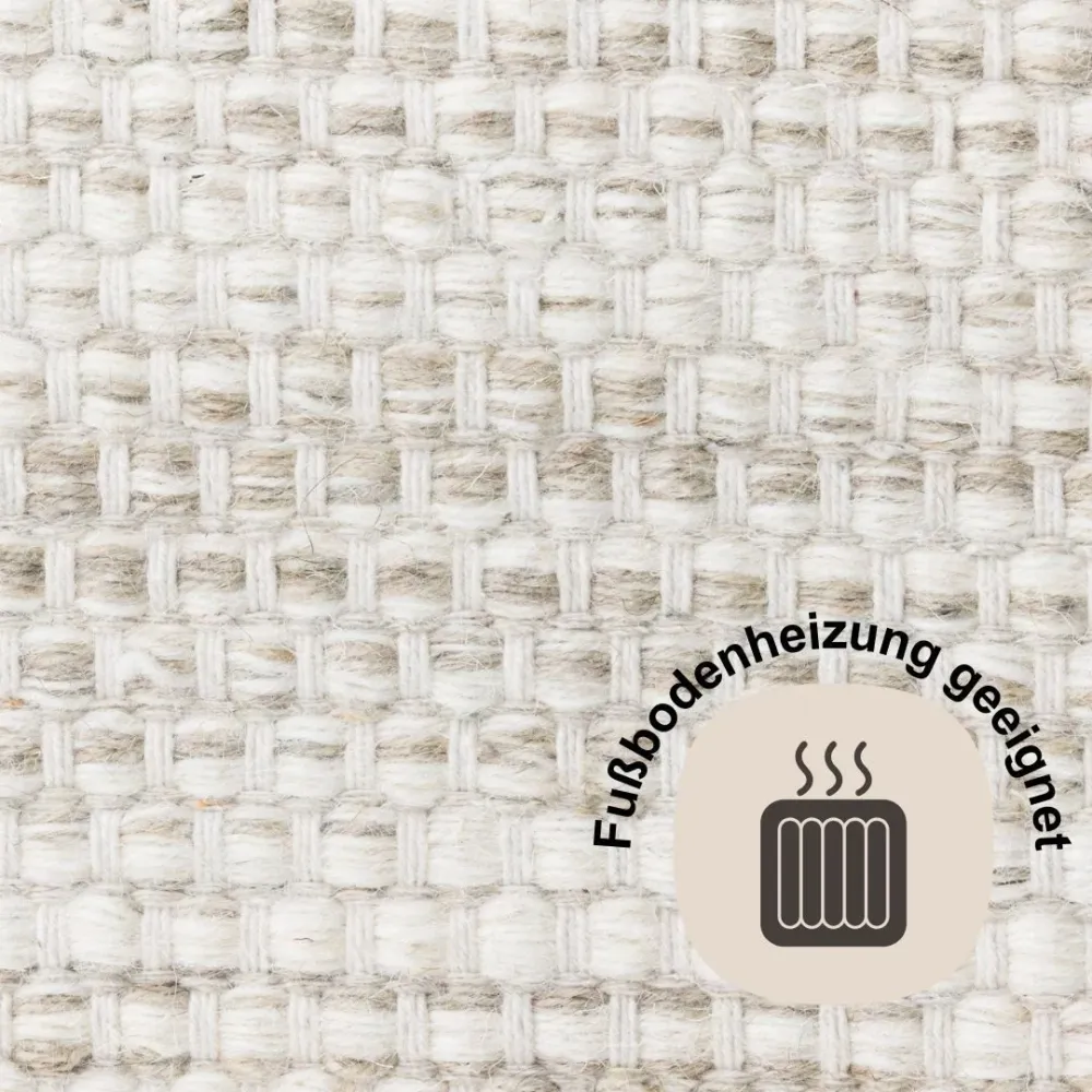 Covor rotund reversibil din lână Woolydream tesut manual 100 cm
