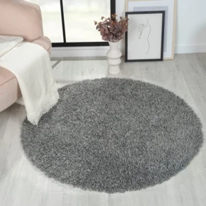 Covor rotund »My Shaggy« foarte pufos, gri 120 cm diametru
