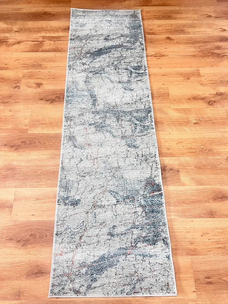 Covor »Roustic Textures« model vintage cu fire scurte, gri 66x230 cm