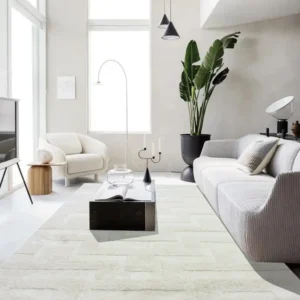 Covor shaggy Jolina cu model 3D crem, 200x300 cm