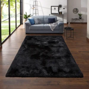 Covor Shaggy Micro exclusiv, negru 120x180 cm
