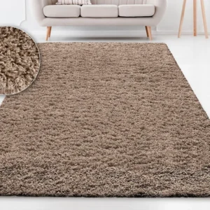 Covor shaggy Viva culoare caramel, potrivit pentru încălzire prin pardoseală 120x180 cm