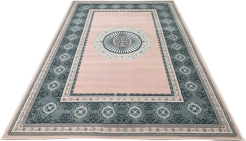 Covor »Shari« roz cu decor oriental, fir scurt, moale 240x330 cm
