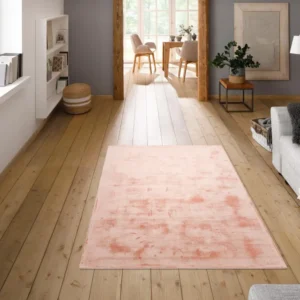 Covor »Shirley« din viscoza cu aspect matasos, roz trandafir 67x230 cm