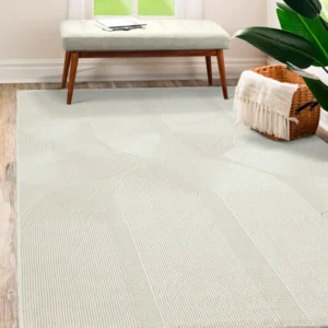 Covor Sign 1904 stil boho crem, model 3D 160x230 cm