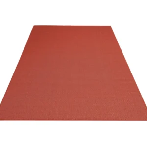 Covor sisal sintetic, roșu cu tesatura plata 280x390 cm
