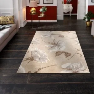 Covor Sofia cu model floral elegant, maro 60x110 cm