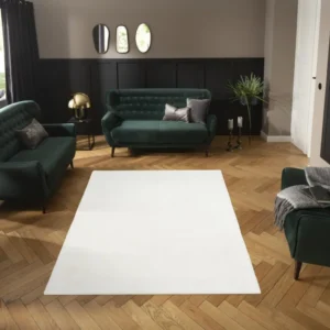 Covor »Soley« alb cu fire scurte din viscoza foarte fin si elegant 160x230 cm