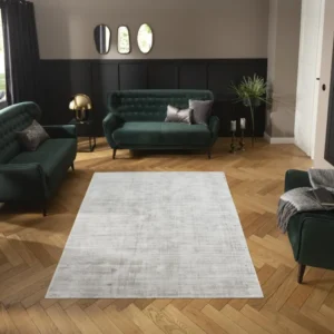 Covor Soley Leonique, din viscoza, argintiu, 160x230cm