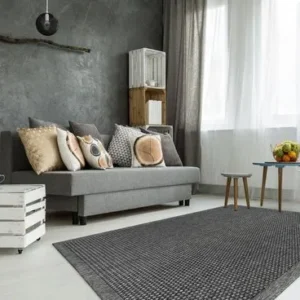 Covor Sunset cu tesatura plata argintiu, potrivit si la exterior 120x170 cm