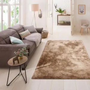 Covor super pufos »Malin« culoare nisip, foarte moale 160x230 cm