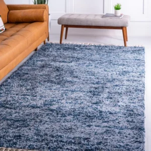 Covor TopShag moale si pufos albastru 152x244 cm