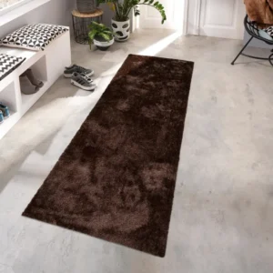 Covor traversă Dana Bruno Banani, foarte moale si pufos maro 80x250 cm